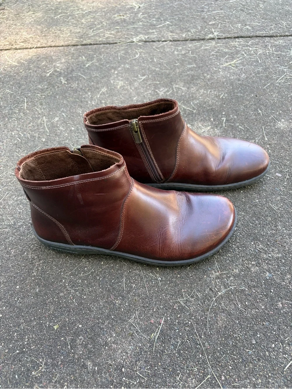 Birkenstock Bennington Brown Leather Side Zip Ankle Boots Women’s Size 39 8-8.5